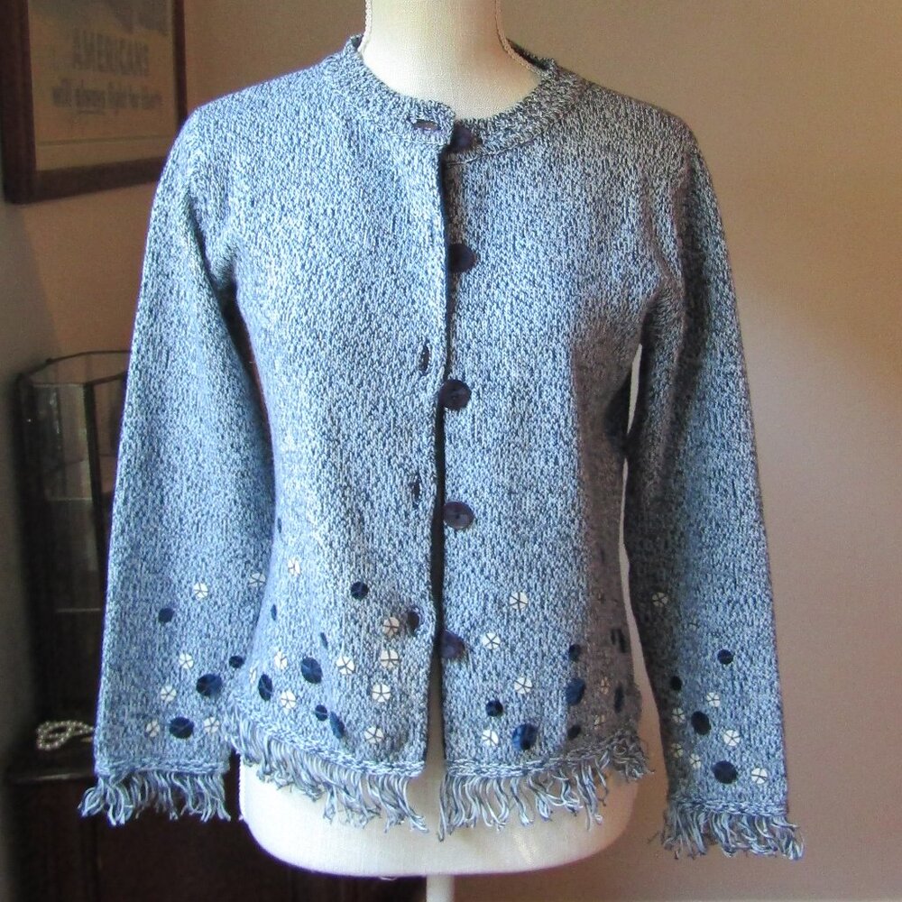 Coldwater Creek Button Embellished Cardigan Sweater XS